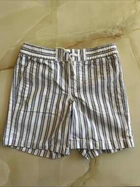 Janie and Jack Navy and White Striped Drawstring Shorts